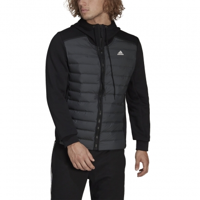 adidas Daunenjacke Varilite Hybrid (wind- und wasserabweisend, schmal geschnitten) schwarz Herren